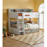 Temple &amp; Webster Castel Single Bunk Bed with Shelves