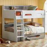 Temple &amp; Webster Castel Single Bunk Bed with Shelves