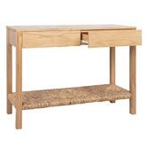 Temple &amp; Webster Nadia Hand-Woven Rush Console Table