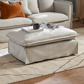 Temple &amp; Webster Montauk Slipcover Ottoman