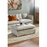 Temple &amp; Webster Montauk Slipcover Ottoman