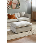 Temple &amp; Webster Montauk Slipcover Ottoman