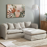 Temple &amp; Webster Montauk Slipcover Ottoman