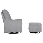 Temple &amp; Webster 2 Piece Sweep Swivel Rocking Armchair &amp; Ottoman Set
