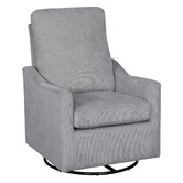 Temple &amp; Webster 2 Piece Sweep Swivel Rocking Armchair &amp; Ottoman Set
