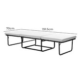 Temple &amp; Webster Rubix Convertible Ottoman Sofa Bed with Slipcover