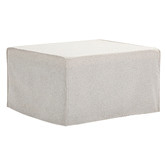 Temple &amp; Webster Rubix Convertible Ottoman Sofa Bed with Slipcover