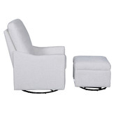 Temple &amp; Webster 2 Piece Sweep Swivel Rocking Armchair &amp; Ottoman Set
