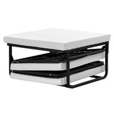 Temple &amp; Webster Rubix Convertible Ottoman Sofa Bed with Slipcover