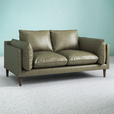 Temple &amp; Webster Terry 2 Seater Genuine Leather Sofa