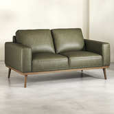 Temple &amp; Webster Landis 2 Seater Genuine Leather Sofa