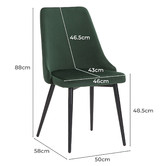 Temple &amp; Webster Brahms Velvet Dining Chairs