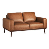 Temple &amp; Webster Landis 2 Seater Genuine Leather Sofa