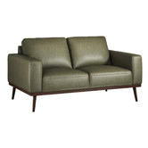 Temple &amp; Webster Landis 2 Seater Genuine Leather Sofa