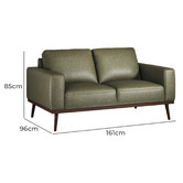 Temple &amp; Webster Landis 2 Seater Genuine Leather Sofa