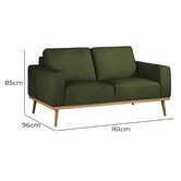 Temple &amp; Webster Landis 2 Seater Velvet Sofa
