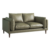 Temple &amp; Webster Terry 2 Seater Genuine Leather Sofa