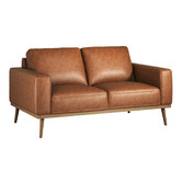 Temple &amp; Webster Landis 2 Seater Genuine Leather Sofa