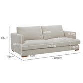 Temple &amp; Webster Haven 3 Seater Upholstered Sofa