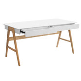 Temple &amp; Webster Torsby Office Desk &amp; Eames Premium Replica Chair Set