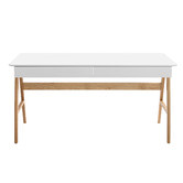 Temple &amp; Webster Torsby Office Desk &amp; Eames Premium Replica Chair Set