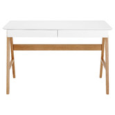 Temple &amp; Webster Torsby Office Desk &amp; Eames Premium Replica Chair Set
