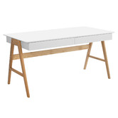 Temple &amp; Webster Torsby Office Desk &amp; Eames Premium Replica Chair Set