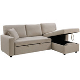 Temple &amp; Webster Darcy 3 Seater Sofa Bed with Reversible Chaise