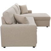 Temple &amp; Webster Darcy 3 Seater Sofa Bed with Reversible Chaise