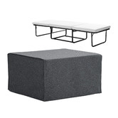 Temple &amp; Webster Rubix Convertible Ottoman Sofa Bed with Slipcover