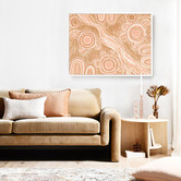 Temple &amp; Webster Marrambidya Bila Peach Printed Wall Art