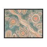 Temple &amp; Webster Marrambidya Bila Turquoise Printed Wall Art