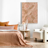 Temple &amp; Webster Marrambidya Bila Peach Printed Wall Art