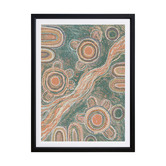 Temple &amp; Webster Marrambidya Bila Turquoise Printed Wall Art