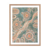 Temple &amp; Webster Marrambidya Bila Turquoise Printed Wall Art