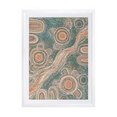 Temple &amp; Webster Marrambidya Bila Turquoise Printed Wall Art