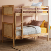 Temple &amp; Webster Maldives Rattan Single Convertible Bunk Bed