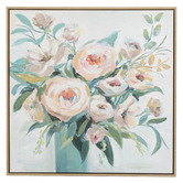 Temple &amp; Webster Painted Peonies Framed Canvas Wall Art