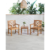 Temple &amp; Webster 2 Seater Natural Santa Cruz Outdoor Bistro Set