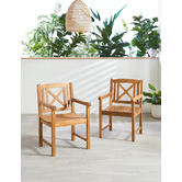Temple &amp; Webster Natural Santa Cruz Acacia Wood Outdoor Armchair