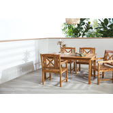 Temple &amp; Webster Natural Santa Cruz Acacia Wood Outdoor Armchair