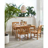 Temple &amp; Webster Natural Santa Cruz Acacia Wood Outdoor Armchair
