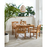 Temple &amp; Webster Natural Santa Cruz Acacia Wood Outdoor Armchair