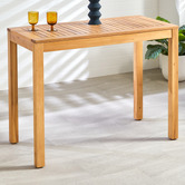 Temple &amp; Webster 4 Seater Verona Wooden Outdoor Bar Table Set
