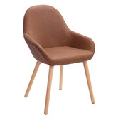 Temple &amp; Webster Frankie Upholstered and Solid Beech Wood Dining Chairs