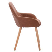Temple &amp; Webster Frankie Upholstered and Solid Beech Wood Dining Chairs