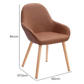 Temple &amp; Webster Frankie Upholstered and Solid Beech Wood Dining Chairs