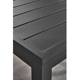 Temple &amp; Webster Charcoal Kos Rectangular Aluminium Outdoor Bar Table