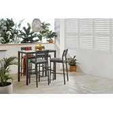 Temple &amp; Webster 4 Seater Kos Aluminium Outdoor Bar Table Set
