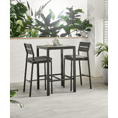 Temple &amp; Webster 2 Seater Kos Aluminium Outdoor Bar Table Set